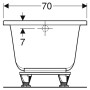 Ванна Geberit Selnova Square 160x70 см, 554.382.01.1